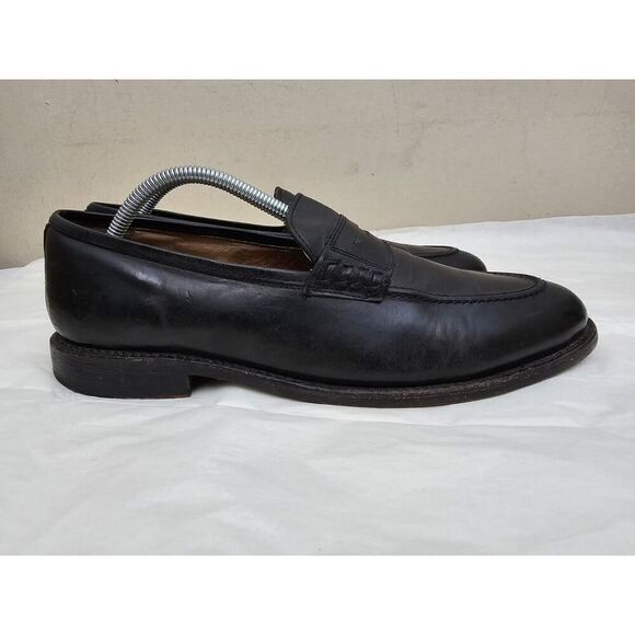 Frye John Addison Mens 9.5 D Black Leather Penny Loafers Dress Shoes Slip On main image 13